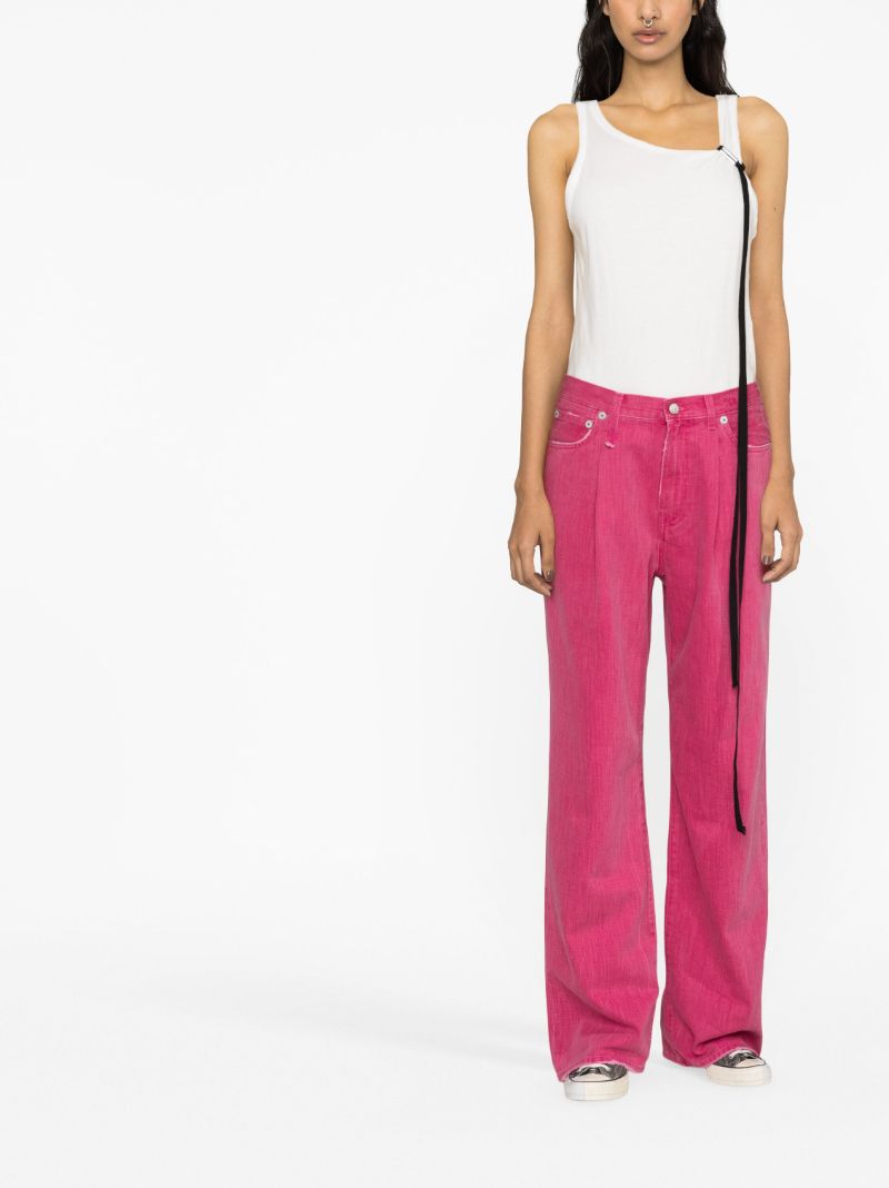 Pink Damon Wide-leg Jeans
