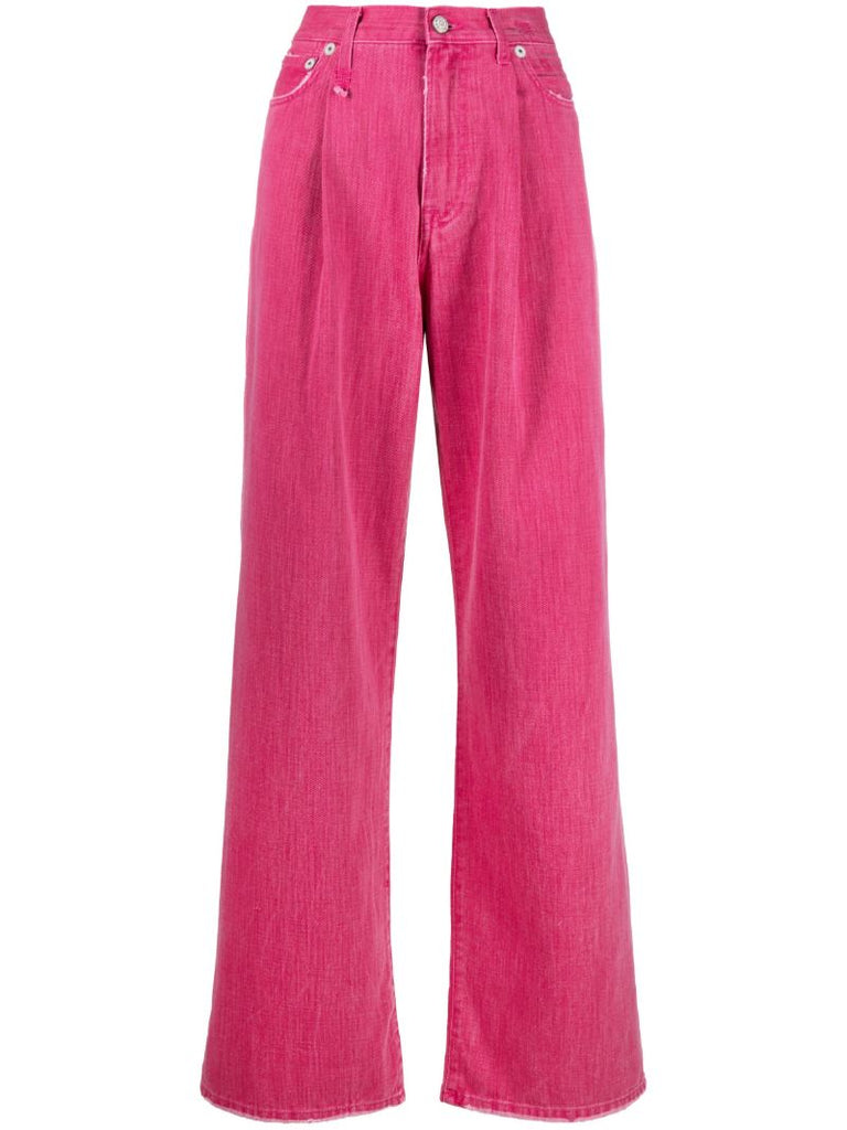 Pink Damon Wide-leg Jeans