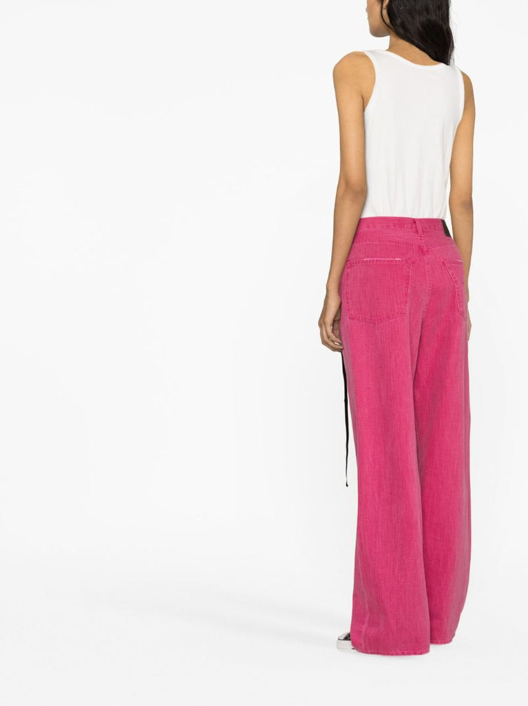 Pink Damon Wide-leg Jeans