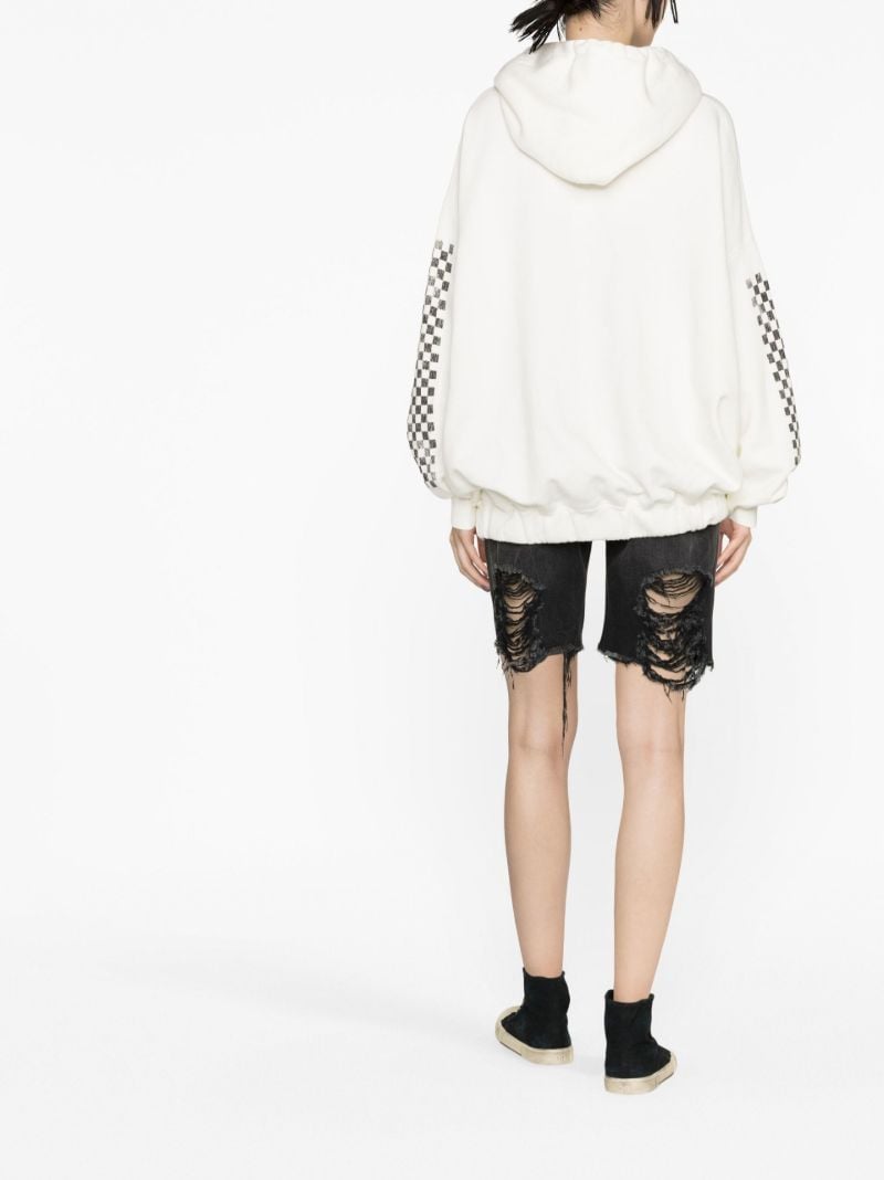 White Jumbo Skate Oversized Cotton Hoodie