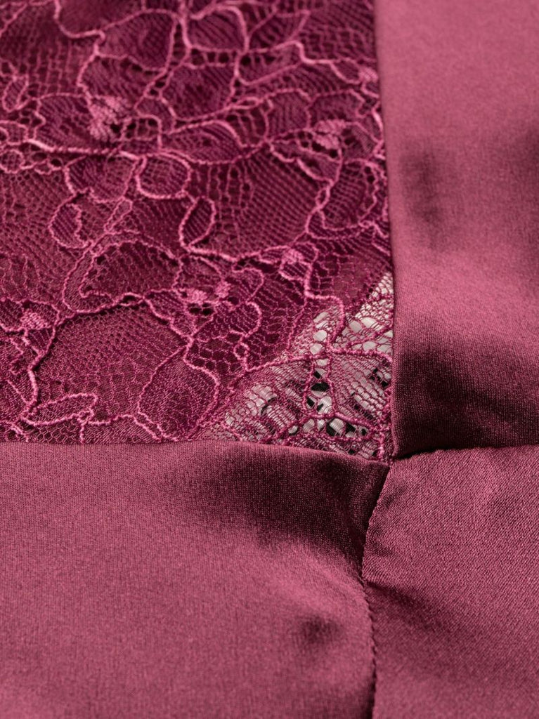 Purple Silk Camisole and Short Set