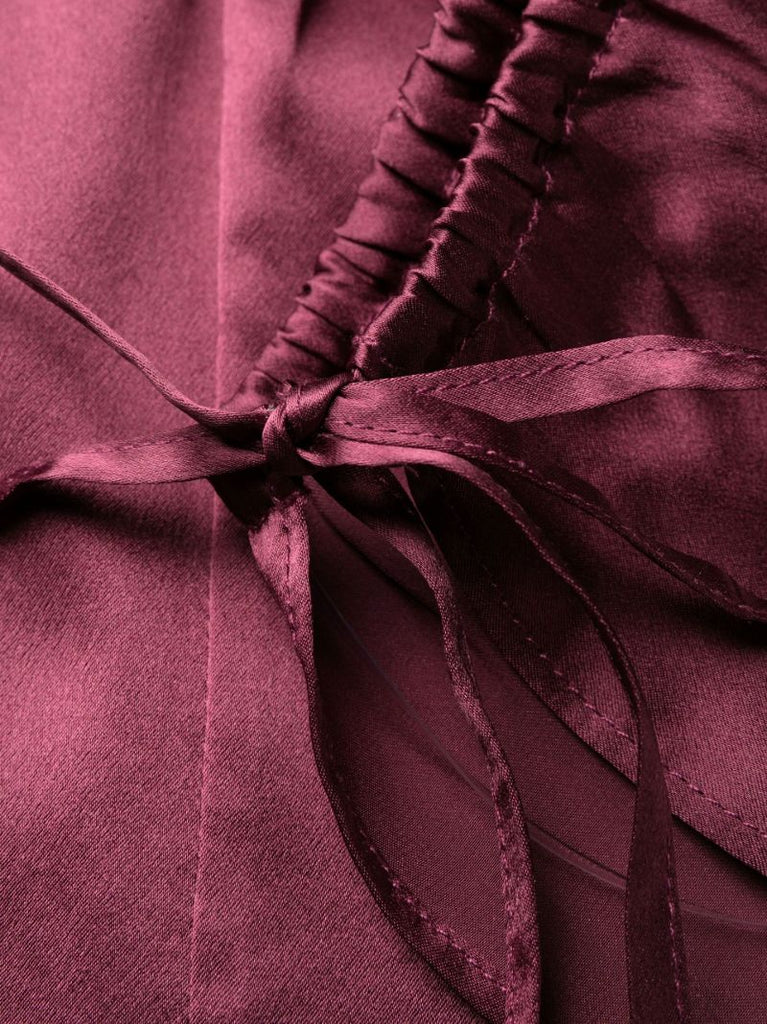 Purple Silk Camisole and Short Set