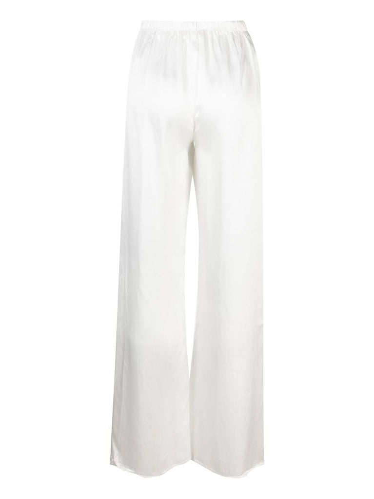 White Wide-leg Pyjama Trousers