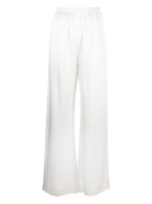 White Wide-leg Pyjama Trousers