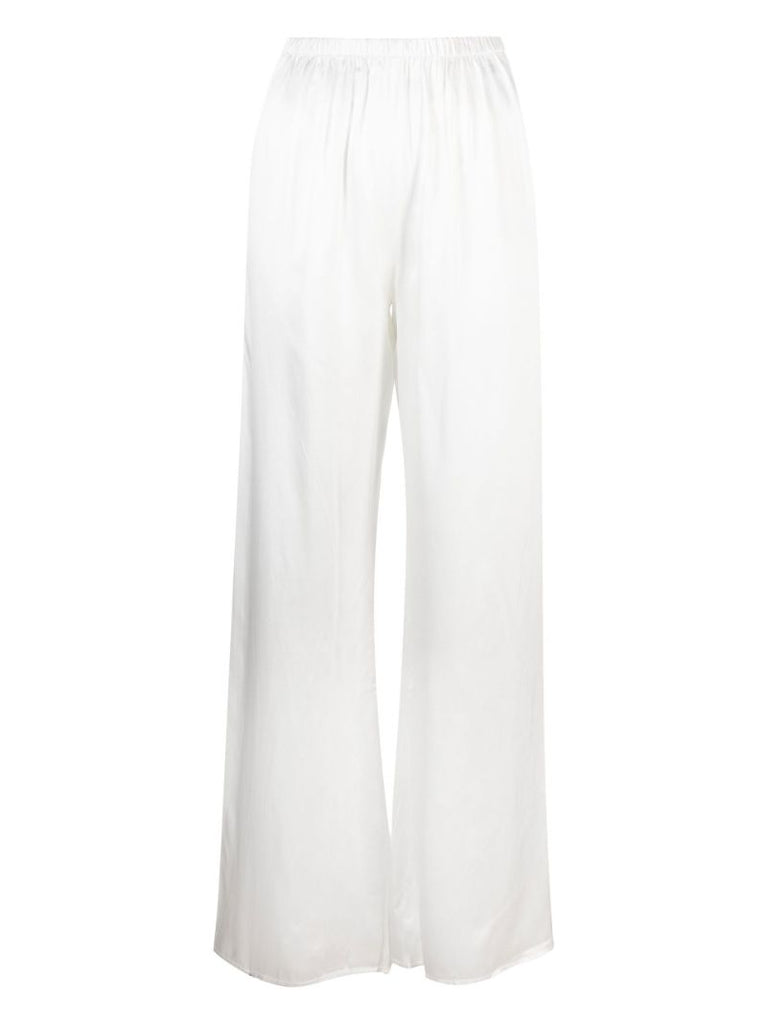 White Wide-leg Pyjama Trousers