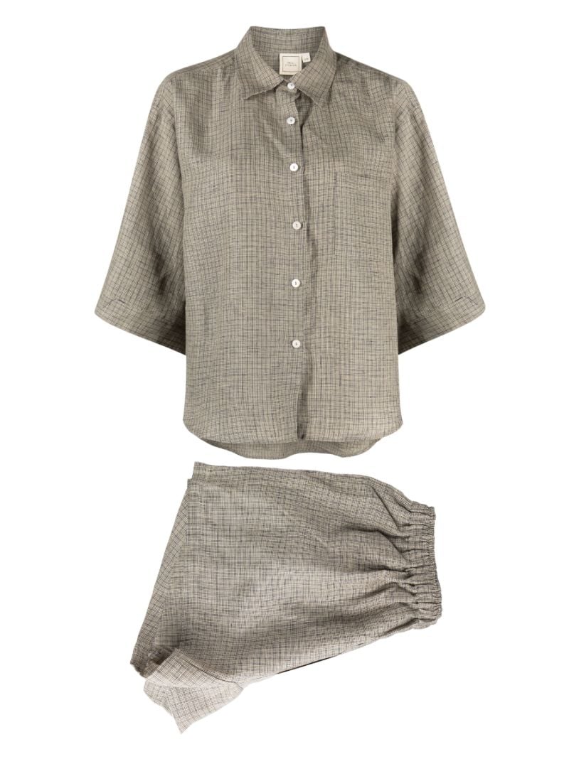 Neutral 03 Check Linen Pyjamas