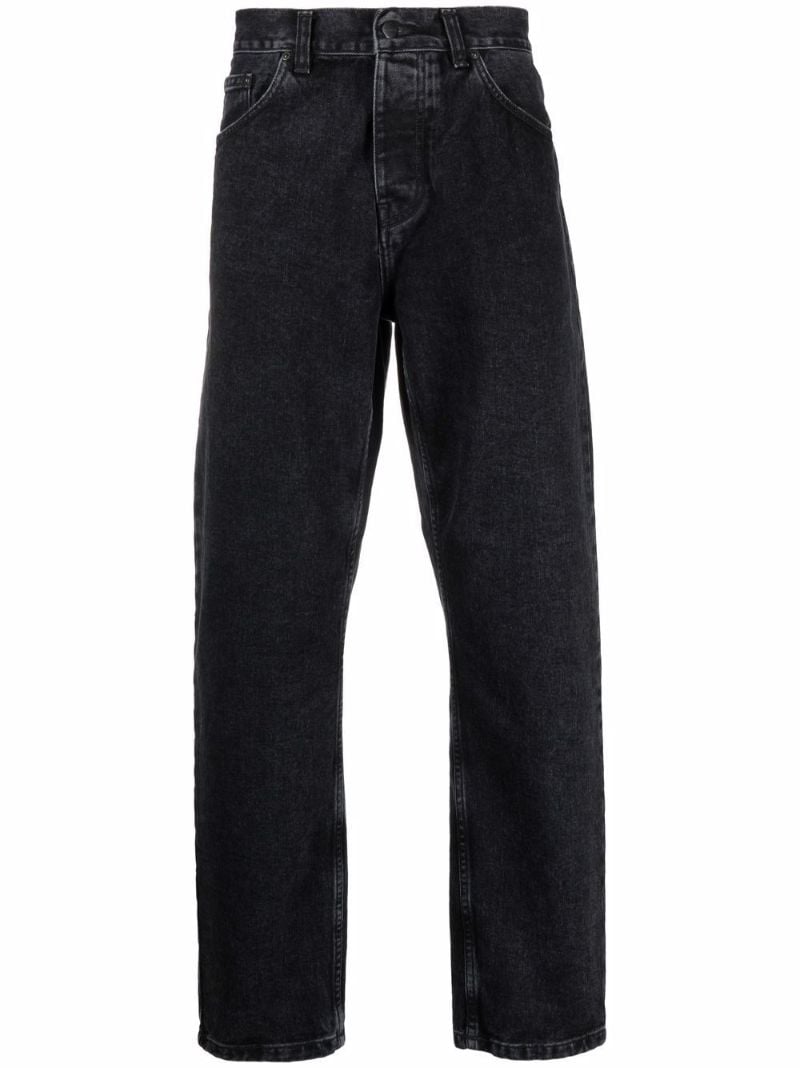 Black Newel Straight-leg Jeans