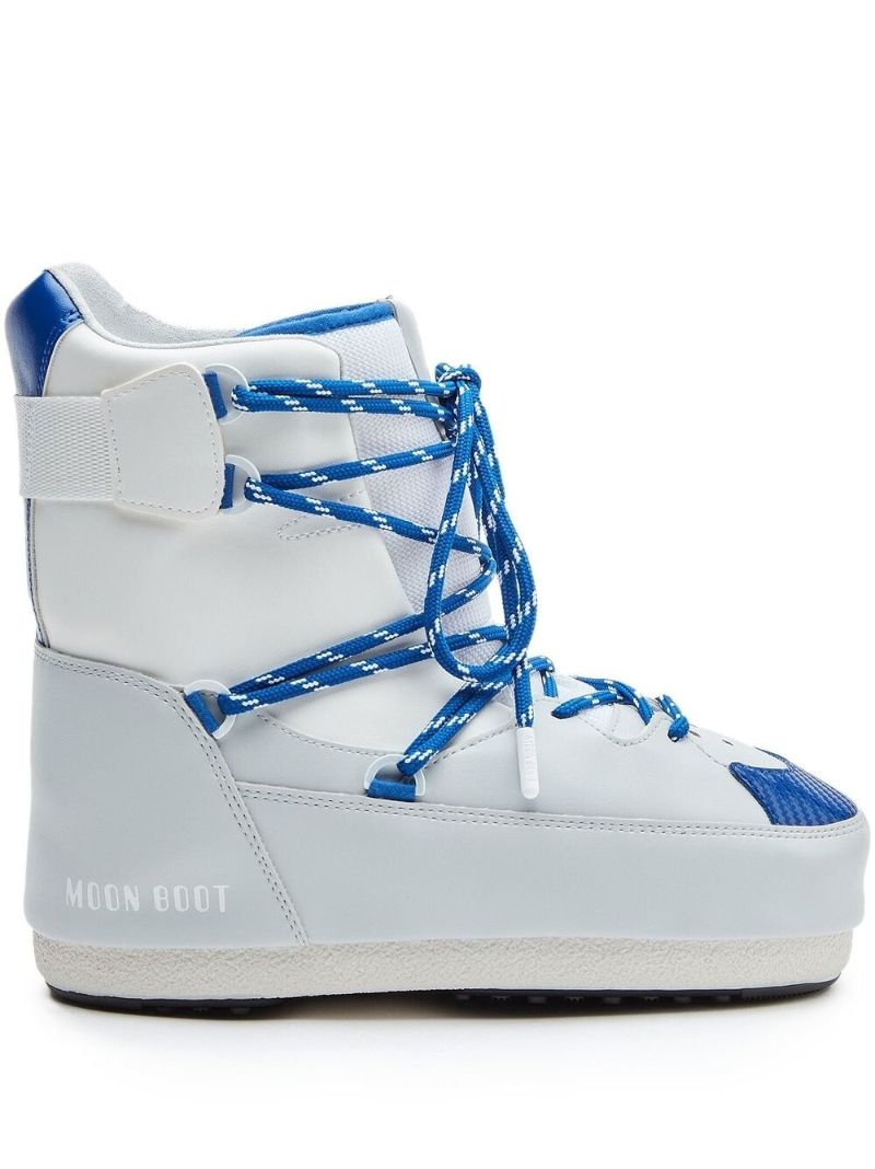 Blue Lace Up Sneaker Boots