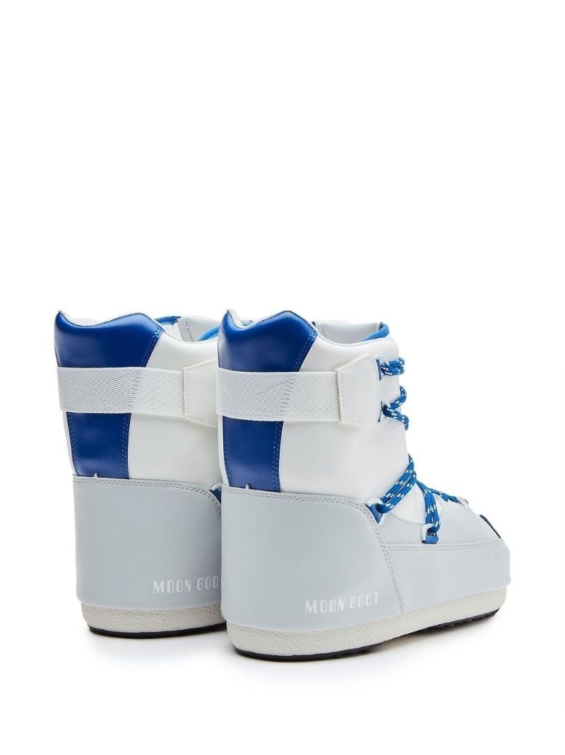 Blue Lace Up Sneaker Boots
