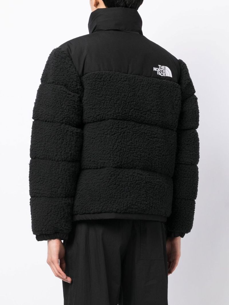 Black Nuptse Fleece Padded Jacket