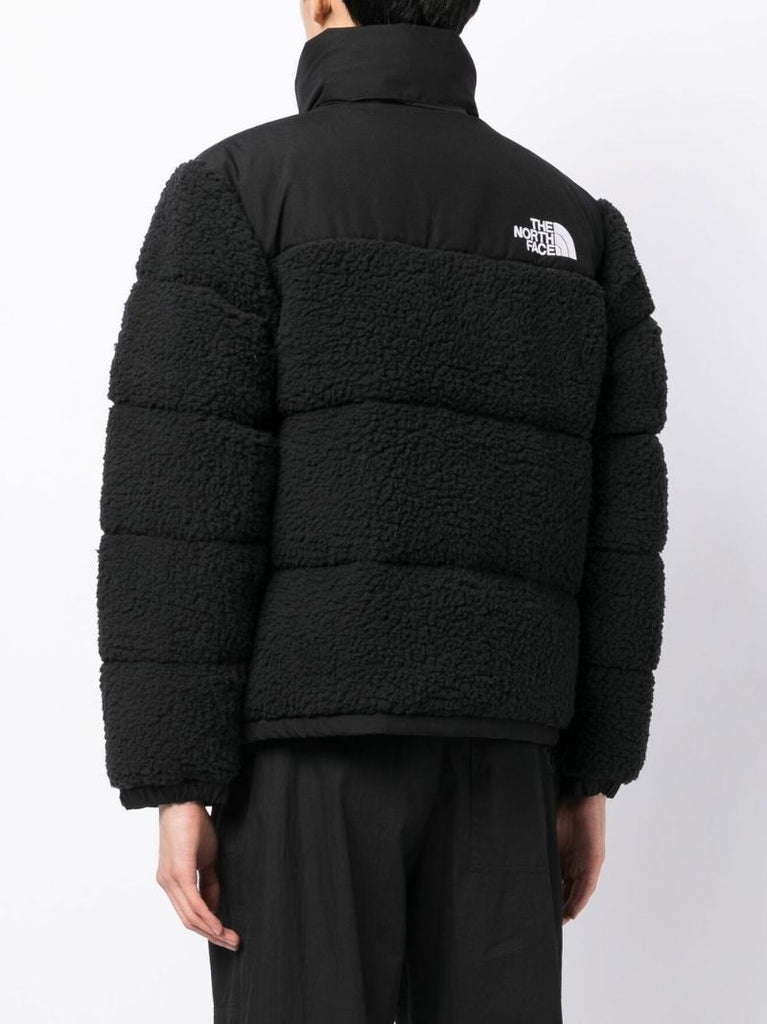Black Nuptse Fleece Padded Jacket
