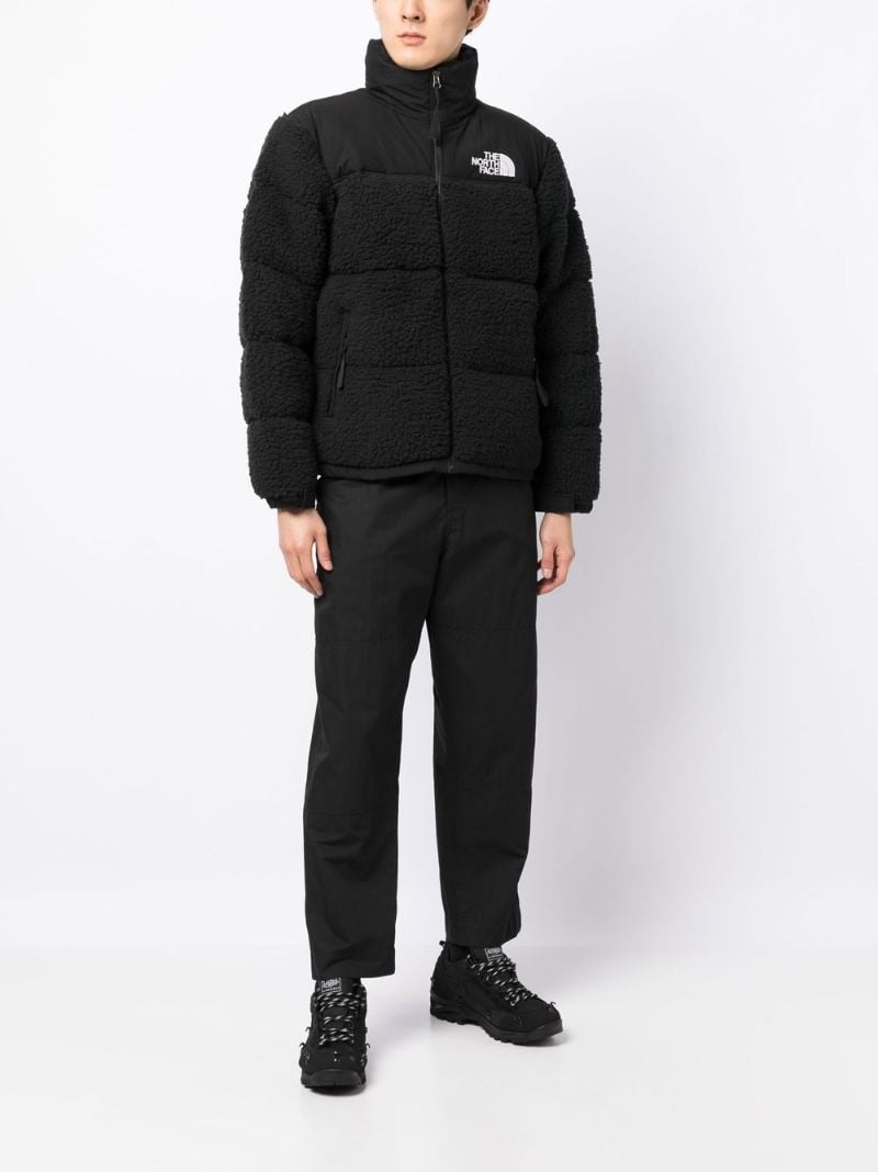 Black Nuptse Fleece Padded Jacket