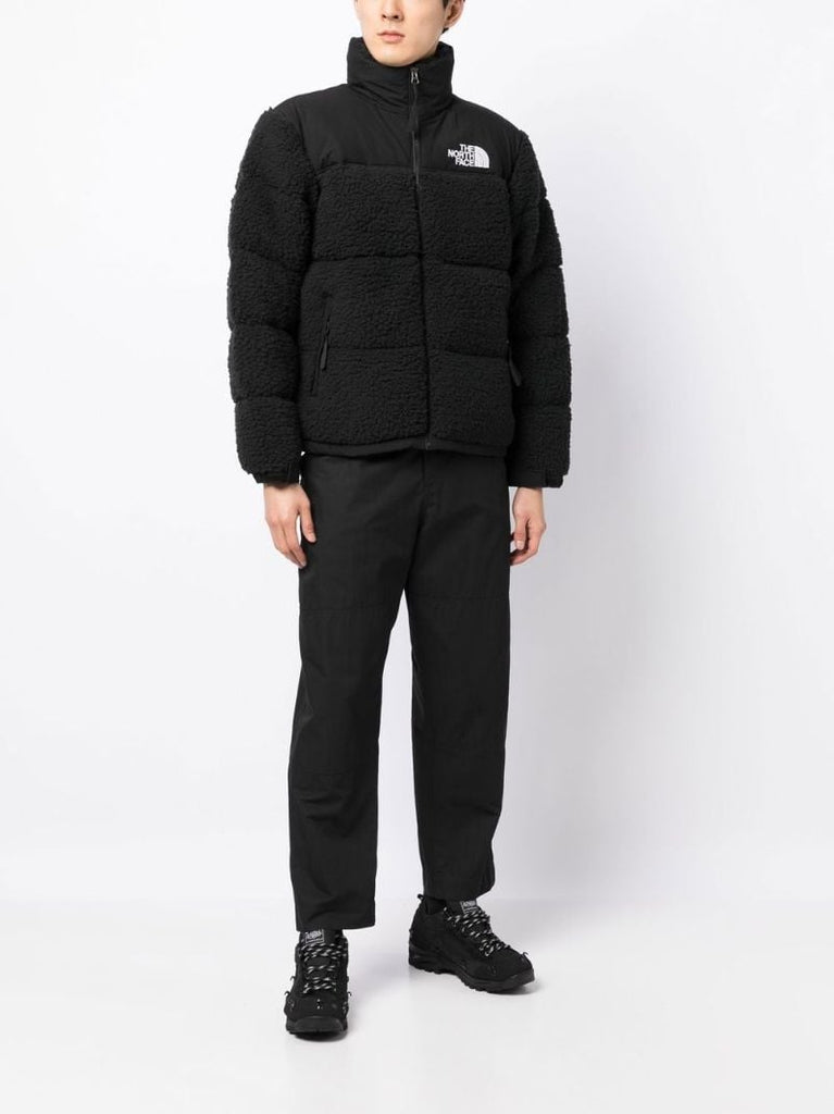 Black Nuptse Fleece Padded Jacket
