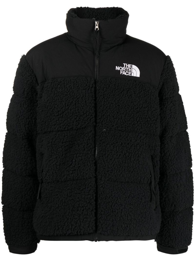 Black Nuptse Fleece Padded Jacket