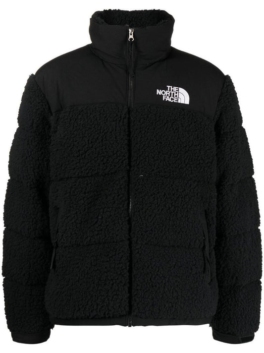 Black Nuptse Fleece Padded Jacket