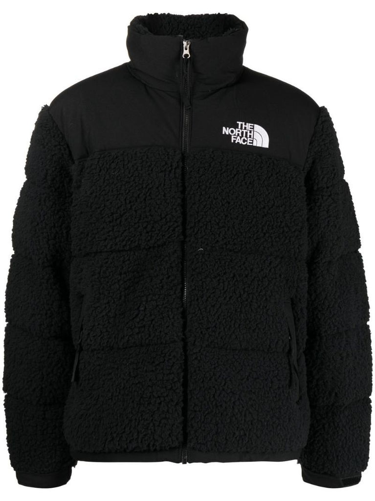 Black Nuptse Fleece Padded Jacket
