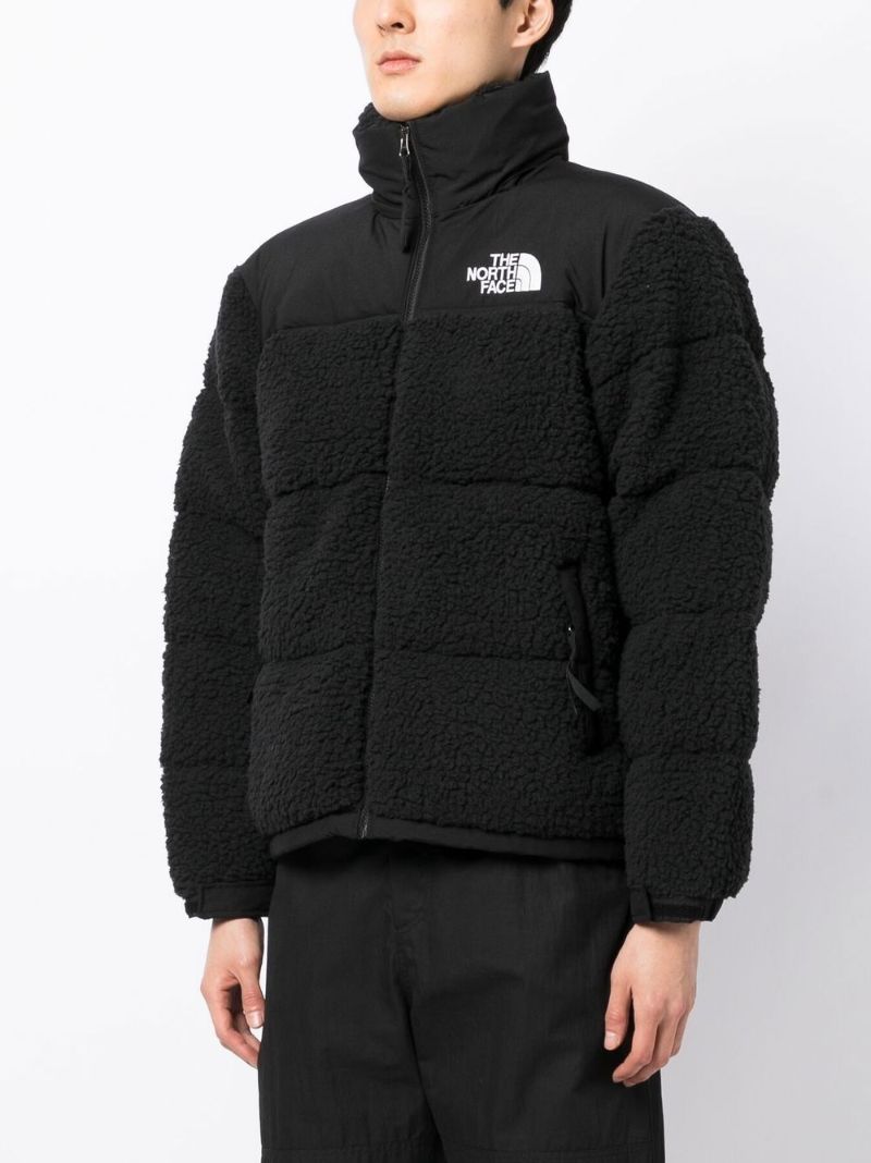Black Nuptse Fleece Padded Jacket