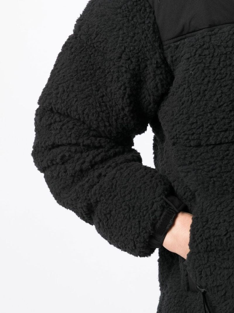 Black Nuptse Fleece Padded Jacket