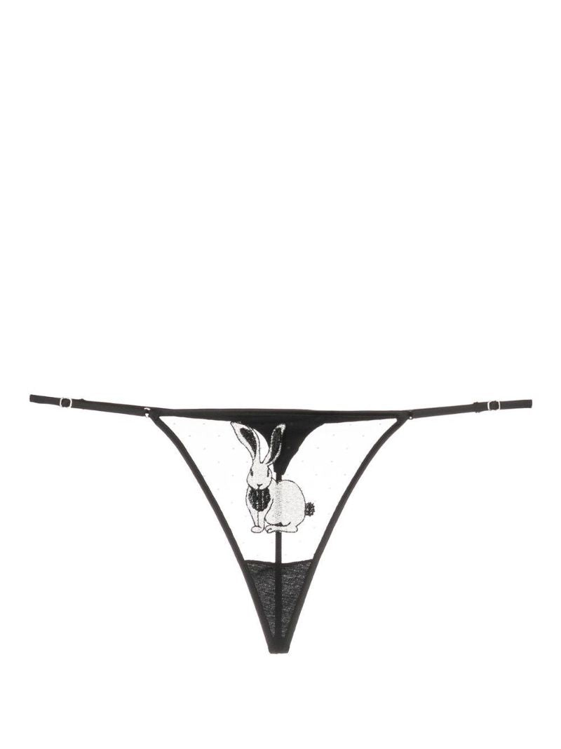 Black Year of the Rabbit Thong