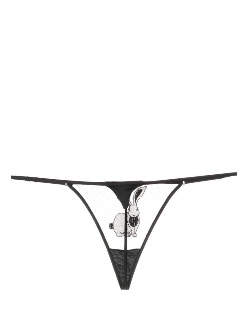 Black Year of the Rabbit Thong