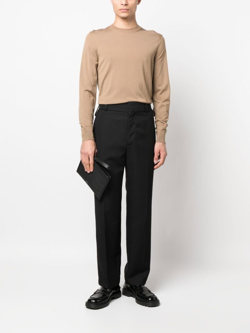 Neutral Fine Knit Wool Jumper