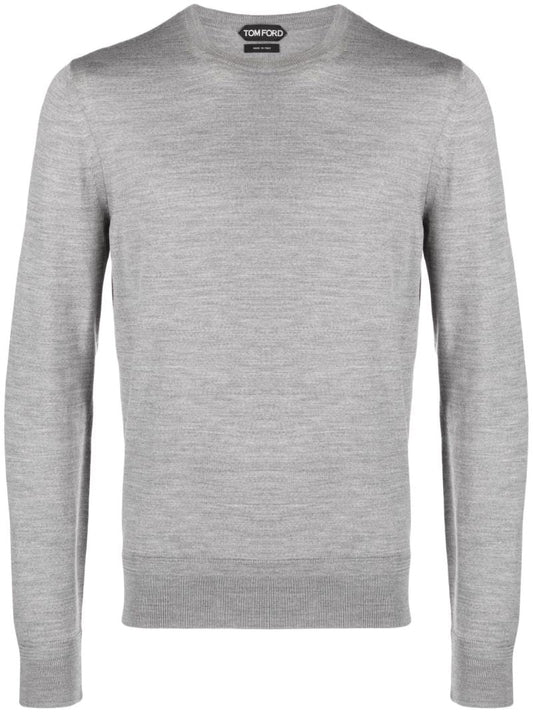 Grey Fine-knit Wool Sweater
