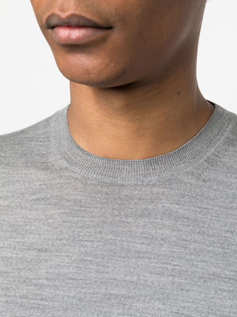 Grey Fine-knit Wool Sweater