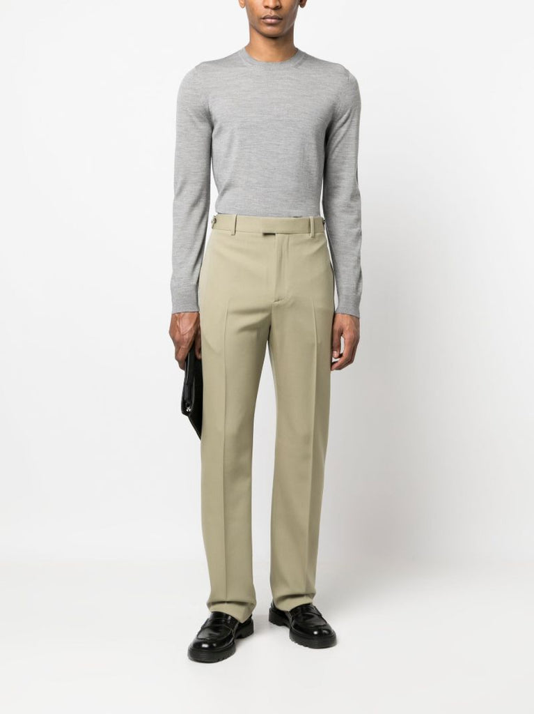 Grey Fine-knit Wool Sweater
