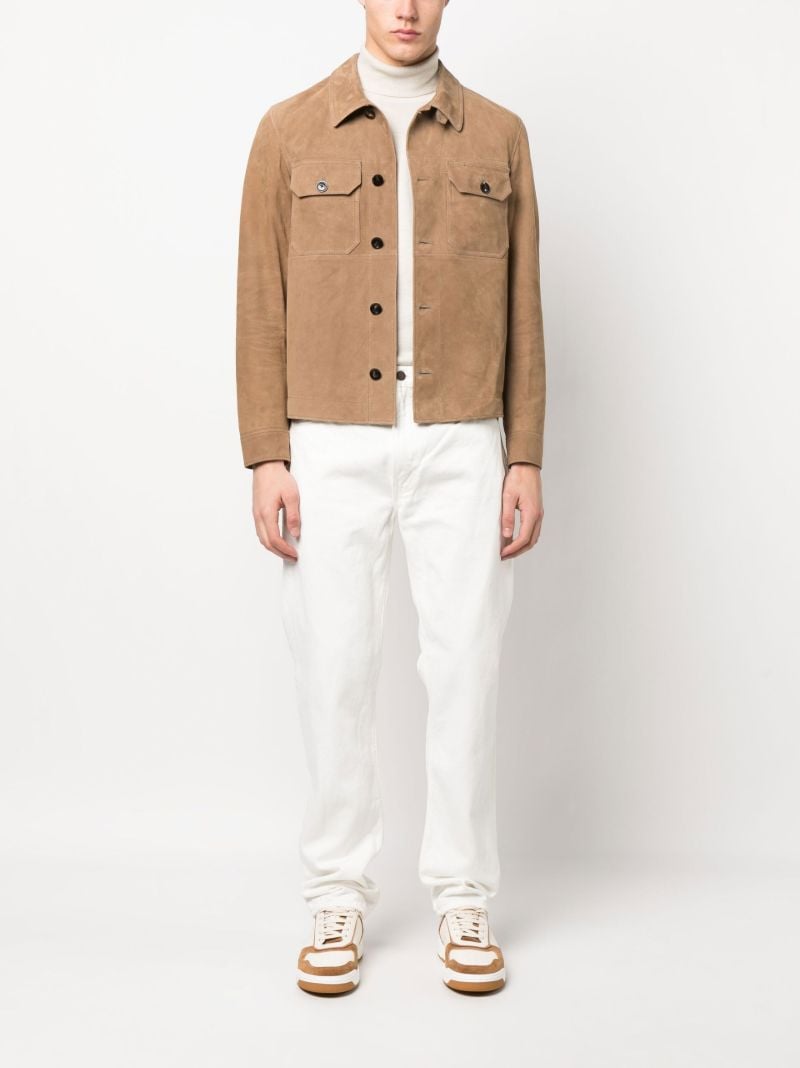 Neutral Suede Shirt Jacket