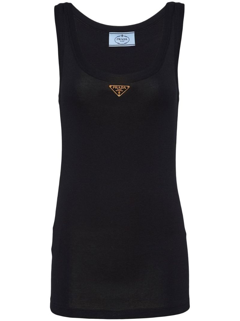 Black Triangle Logo Tank Top