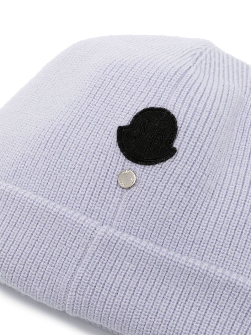 6 1017 Alyx 9sm Purple Logo Patch Wool Beanie