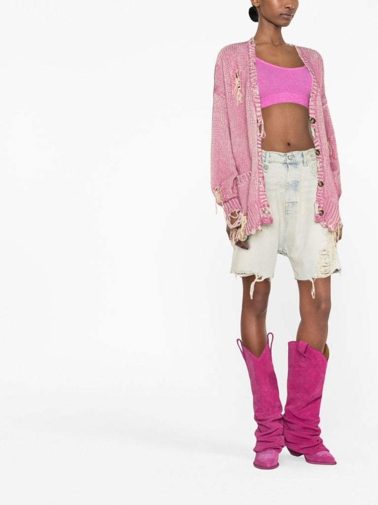 Blue Marky Drop Denim Shorts