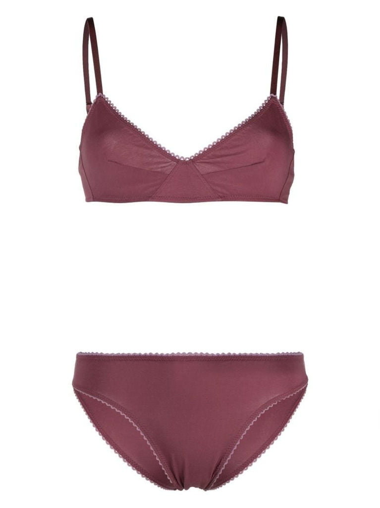 Purple Bra and Brief Set