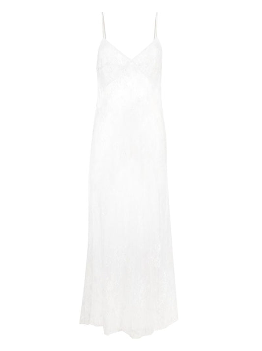 White Lace Maxi Night Dress