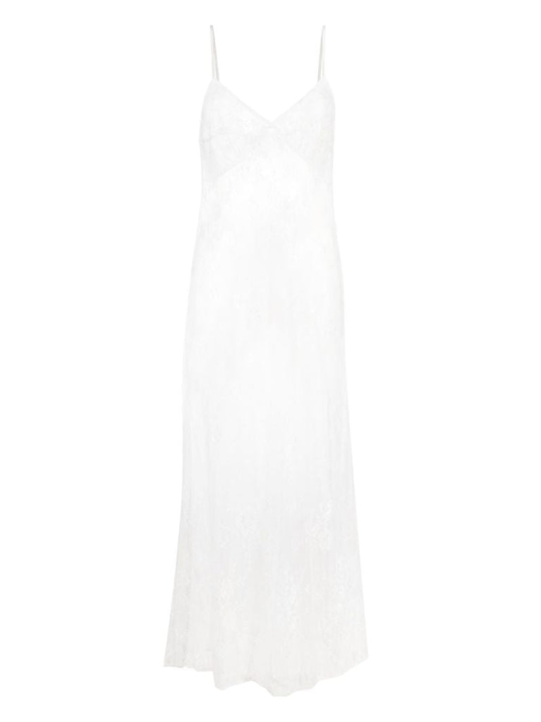 White Lace Maxi Night Dress