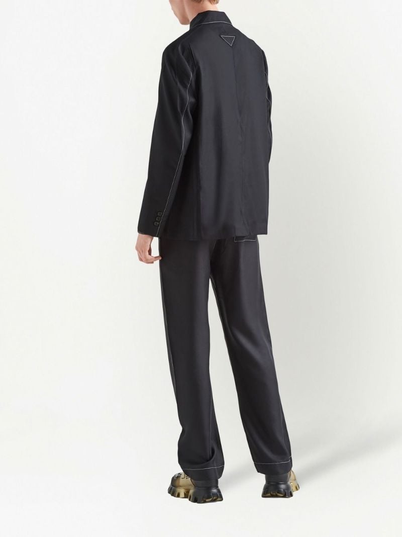 Black Single-breasted Wool Blazer