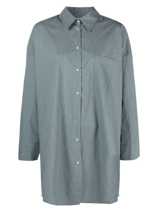 Blue Striped Organic Cotton Nightdress