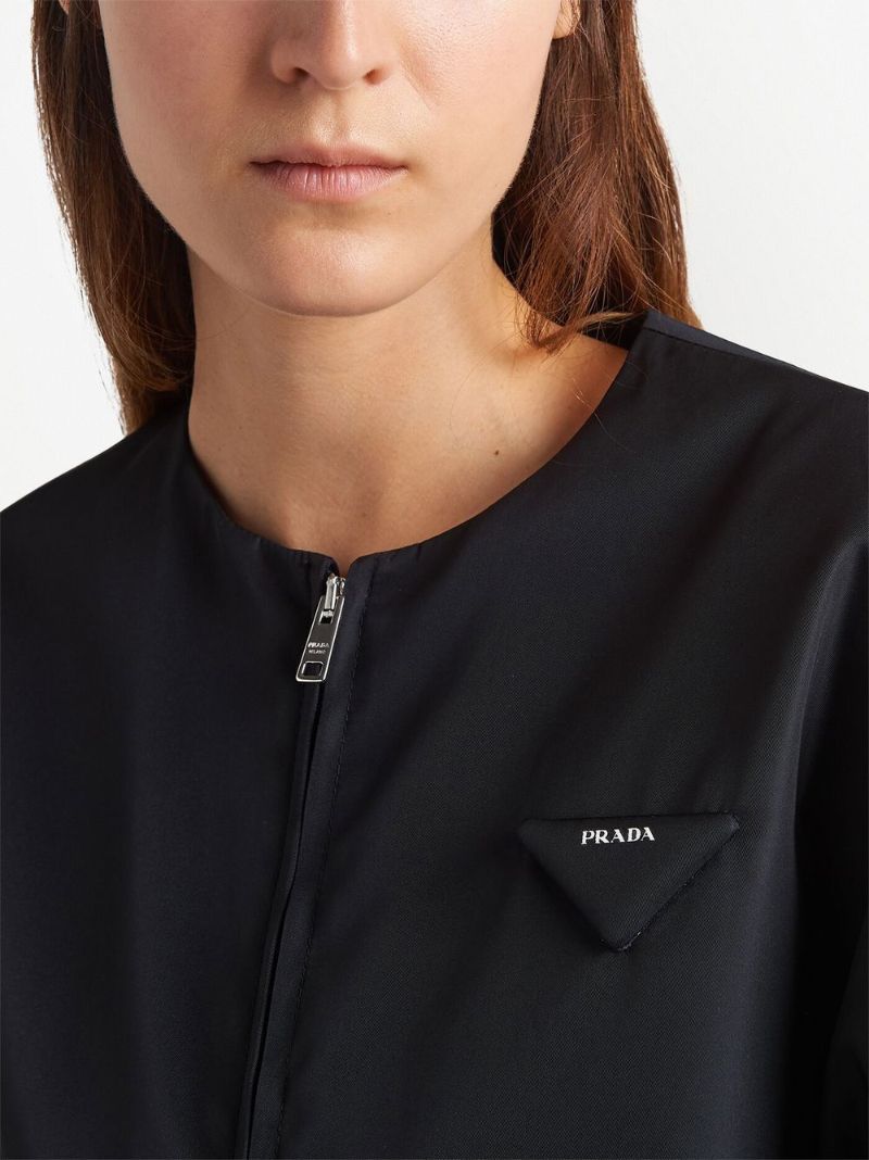 Black Detachable-cuffs Bomber Jacket
