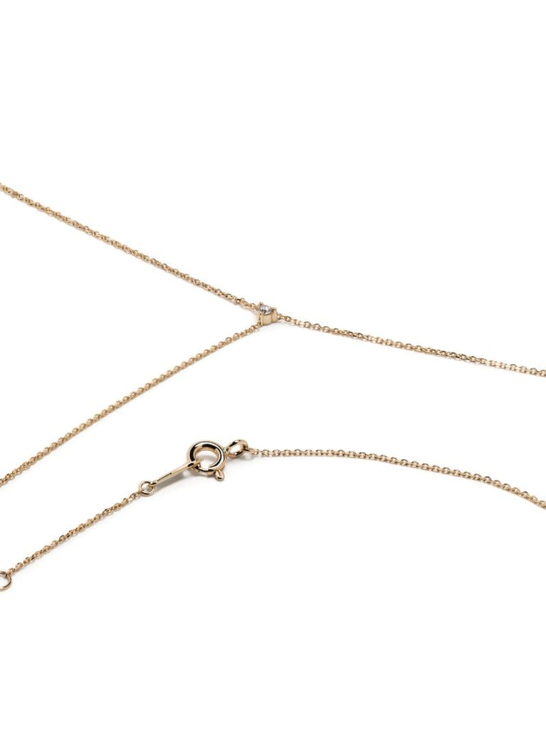 14k Yellow Gold Pearl and Diamond Necklace