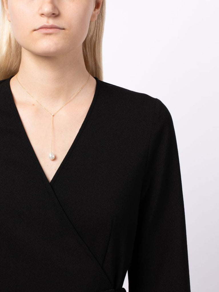 14k Yellow Gold Pearl and Diamond Necklace
