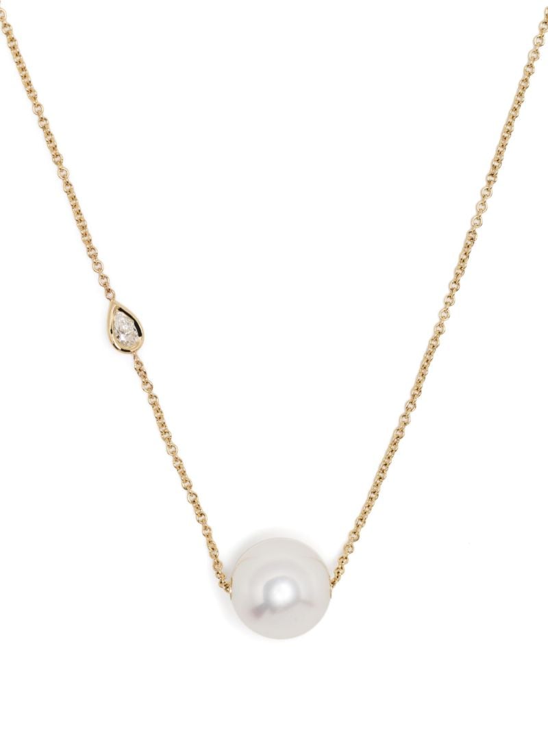14k Yellow Gold Sea of Beauty Pearl and Diamond Necklace