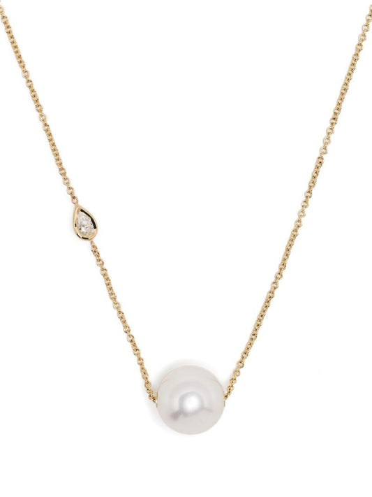 14k Yellow Gold Sea of Beauty Pearl and Diamond Necklace