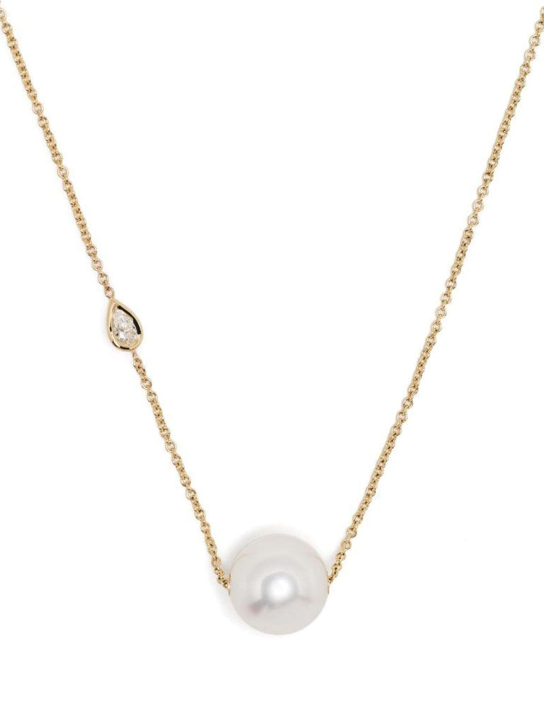14k Yellow Gold Sea of Beauty Pearl and Diamond Necklace