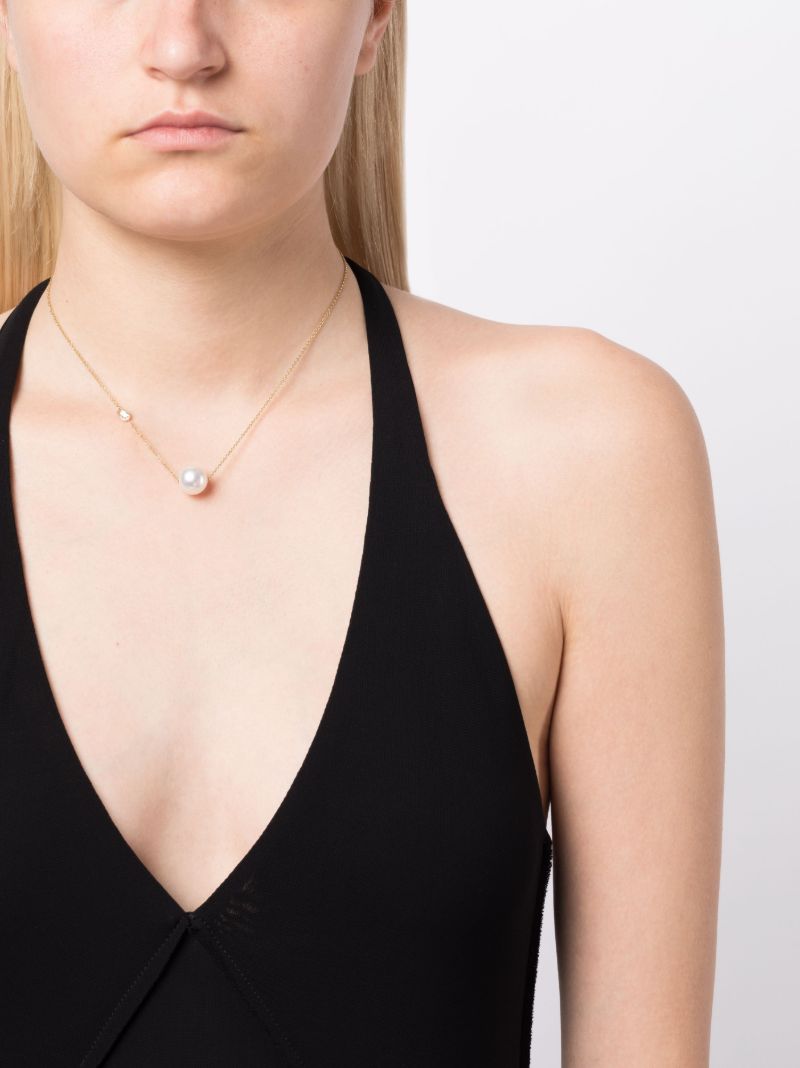 14k Yellow Gold Sea of Beauty Pearl and Diamond Necklace