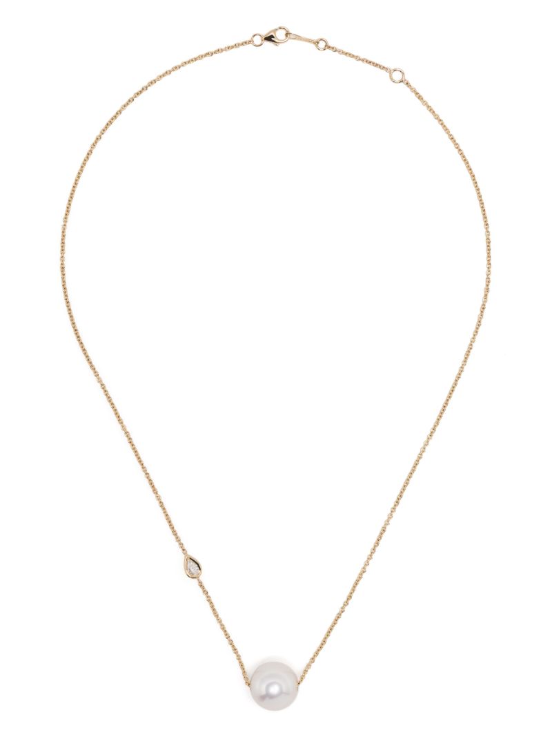 14k Yellow Gold Sea of Beauty Pearl and Diamond Necklace