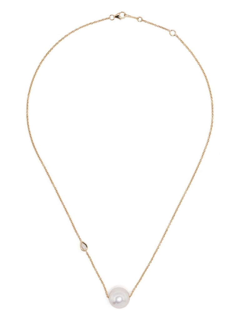 14k Yellow Gold Sea of Beauty Pearl and Diamond Necklace