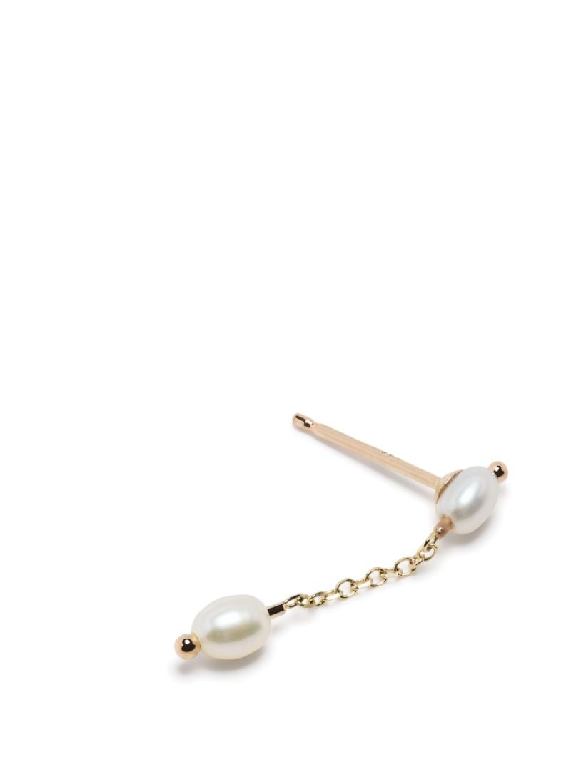 14k Yellow Gold Pearl Shower Drop Earrings