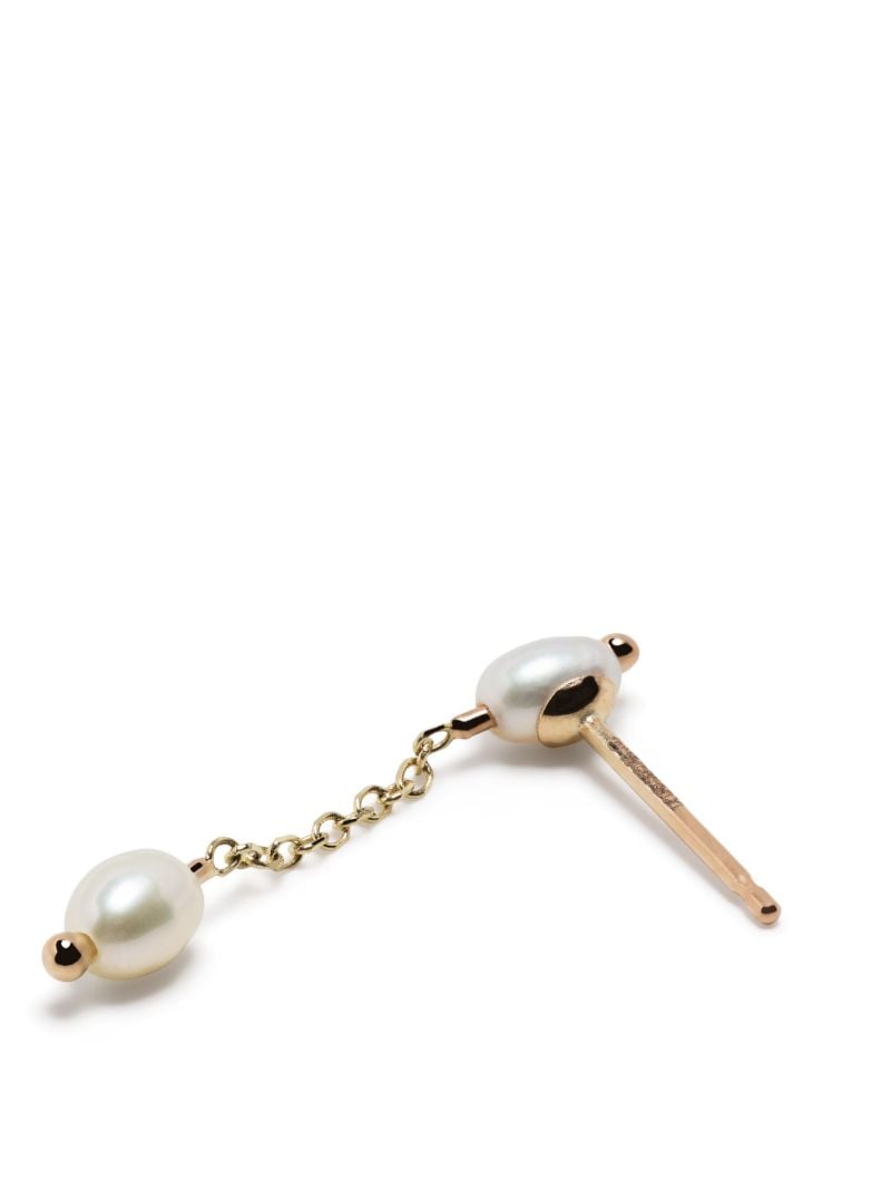 14k Yellow Gold Pearl Shower Drop Earrings
