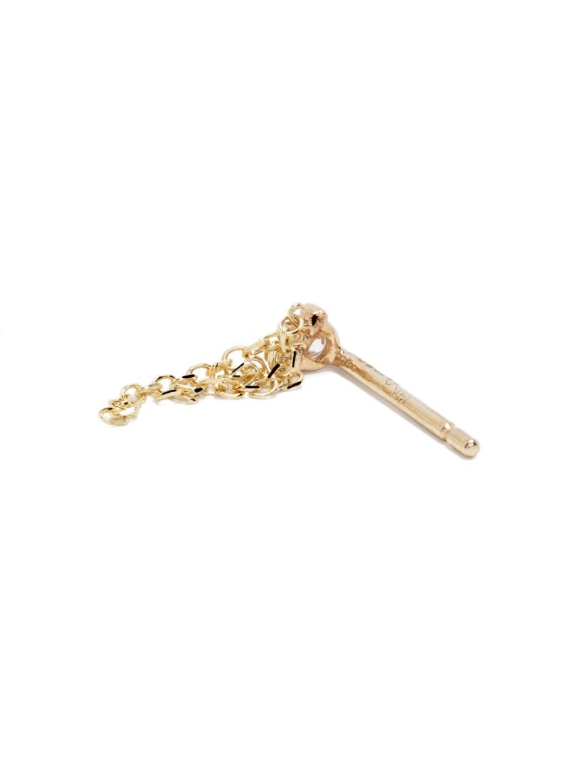 14k Yellow Gold Diamond Mist Drop Earrings
