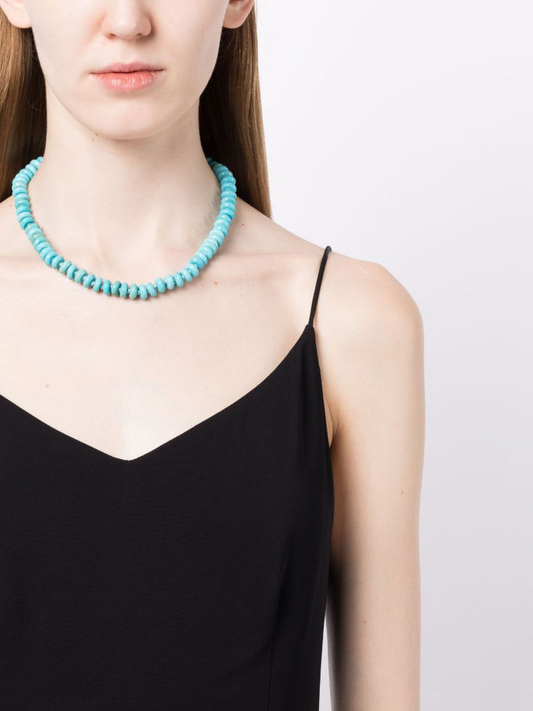 Blue Bead Detail Necklace